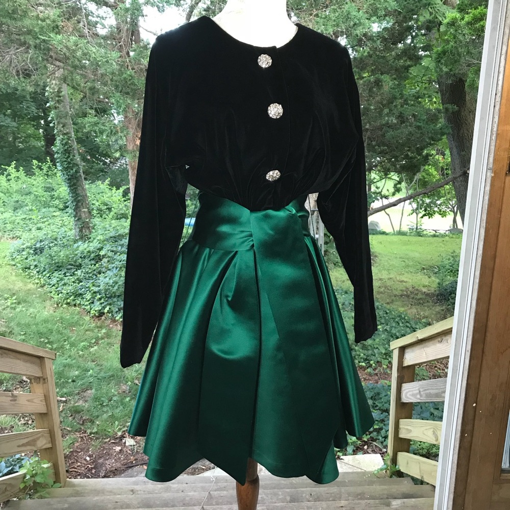 Catherine Regehr Velvet Satin Party Dress Size M